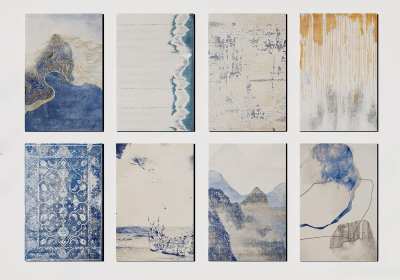 现代地毯组合3D模型下载